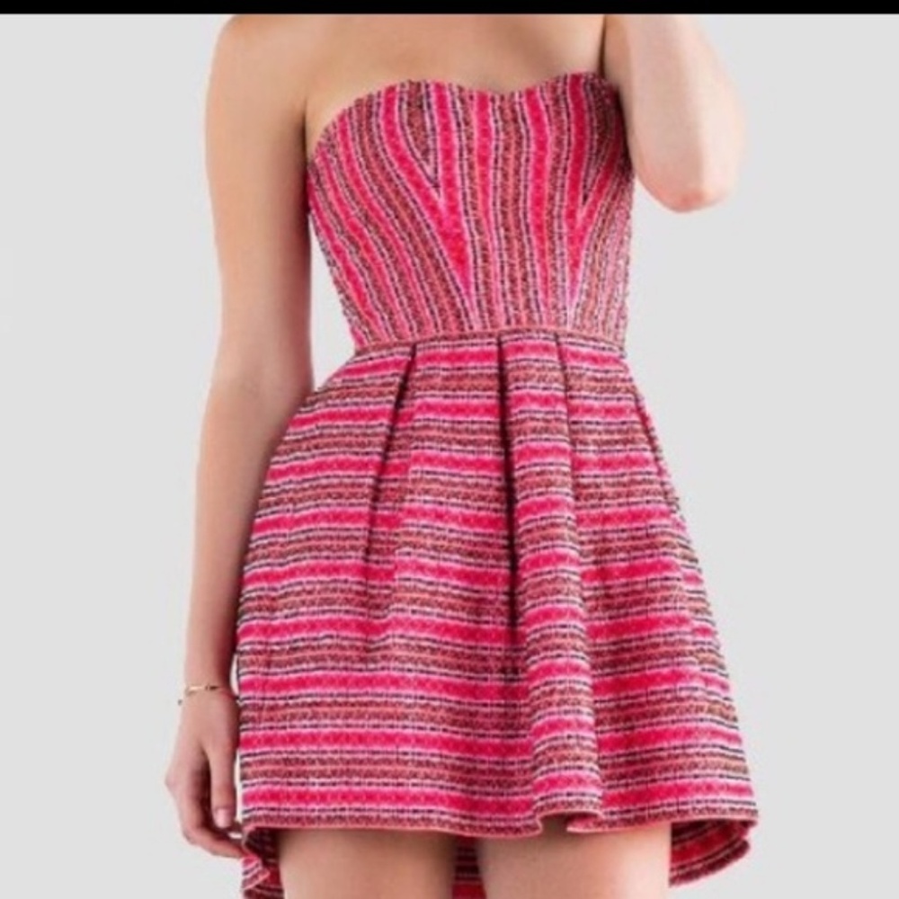 dina be Pink Strapless Dress-Sz M